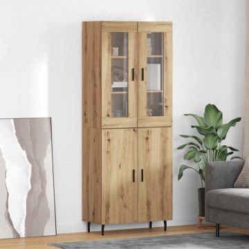vidaXL Aukštas spintelė 2 pcs Amatininkų ąžuolas