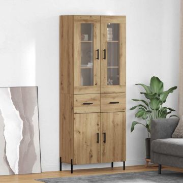 vidaXL Aukštas spintelė Amatininkų ąžuolas 69,5 x 34 x 180 cm