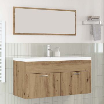 vidaXL Vonios spintelė Amatininkų ąžuolas 100 x 38,5 x 46 cm