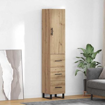 vidaXL Aukštas spintelė Amatininkų ąžuolas 34,5 x 34 x 180 cm