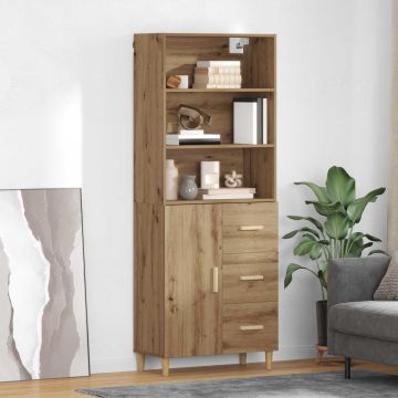 vidaXL Aukštas spintelė Amatininkų ąžuolas 69,5 x 32,5 x 180 cm
