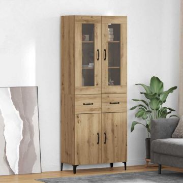 vidaXL Aukštas spintelė Amatininkų ąžuolas 69,5 x 34 x 180 cm