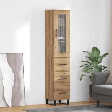 vidaXL Aukštas spintelė Amatininkų ąžuolas 34,5 x 34 x 180 cm