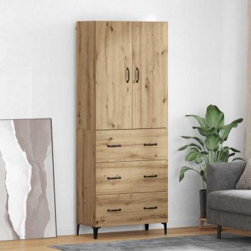 vidaXL Aukštas spintelė Amatininkų ąžuolas 69,5 x 34 x 180 cm