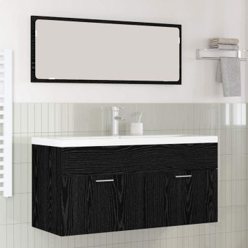 vidaXL Vonios spintelė su saugykla Juodas ąžuolas 100 x 38,5 x 46 cm
