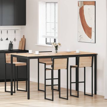 vidaXL Baro stalas Natūrali 200 x 100 x 105 cm Kietos pušies mediena