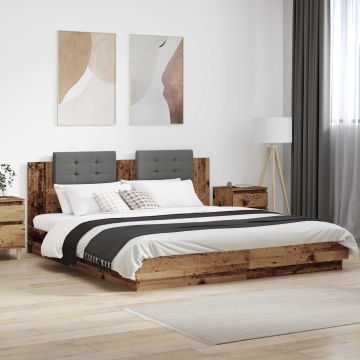 vidaXL Lovos Rėmas su Galvūgaliu Senovinis medis 180 x 200 cm