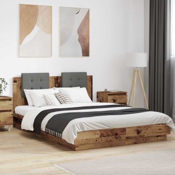 vidaXL Lovos Rėmas su Galvūgaliu Senovinis medis 120 x 200 cm