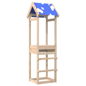 vidaXL Žaidimų bokštas Ruda 52,5 x 46,5 x 195 cm Kietos pušies mediena