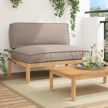 vidaXL Sofos komplektas Taupe 120 x 92 x 69 cm Kietos akacijos mediena