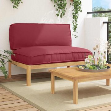 vidaXL Sofos komplektas su pagalve Vyno raudona 120 x 92 x 69 cm
