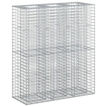 vidaXL Gabioninė pakelta lova 2 pcs Sidabro 130 x 50 x 150 cm