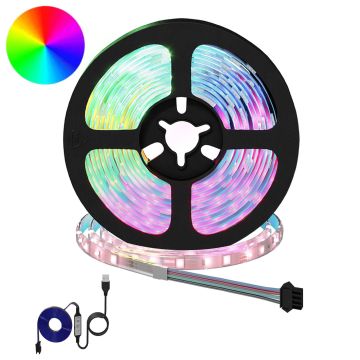 vidaXL LED juosta 2 pcs Juoda ir permatoma 2500 mm Varis ir plastikas