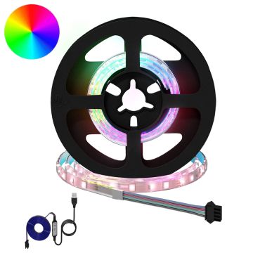 vidaXL LED juosta 2 pcs Juoda ir permatoma 450 mm Varis ir plastikas