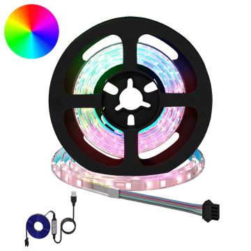 vidaXL LED juosta 2 pcs Juoda ir permatoma 750 mm Varis ir plastikas