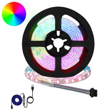 vidaXL LED juosta 2 pcs Juoda ir permatoma 1300 mm Varis ir plastikas