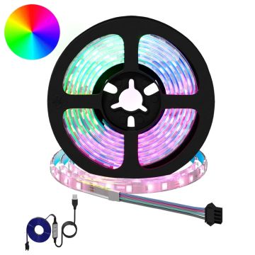 vidaXL LED juosta 2 pcs Juoda ir permatoma 1700 mm Varis ir plastikas