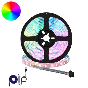 vidaXL LED juosta 2 pcs Juoda ir permatoma 2300 mm Varis ir plastikas