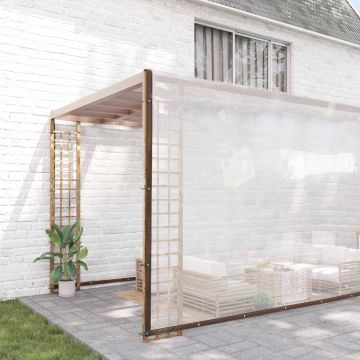 vidaXL Tent su kilpom Skaidrus 12 x 12 m Polietilenas