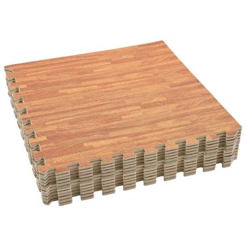 vidaXL Galvosūkio pratybų kilimėliai 12 pcs Ruda 4,32 ㎡ EVA puta