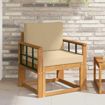 vidaXL Lauko sofos komplektas Tvirta akacijos mediena ir poliesteris