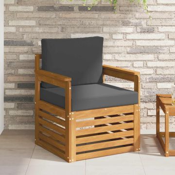 vidaXL Lauko sofos komplektas su pagalve Natūrali 71 x 63 x 73 cm