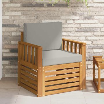 vidaXL Lauko sofos komplektas su pagalve Natūrali 71 x 63 x 73 cm