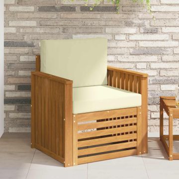 vidaXL Lauko sofos komplektas su pagalve Natūrali 71 x 63 x 73 cm