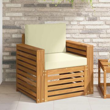 vidaXL Lauko sofos komplektas su pagalve Natūrali 79 x 63 x 73 cm