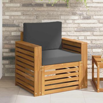 vidaXL Lauko sofos komplektas su pagalve Natūrali 79 x 63 x 73 cm