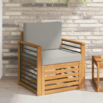 vidaXL Lauko sofos komplektas su pagalve Natūrali 71 x 63 x 73 cm