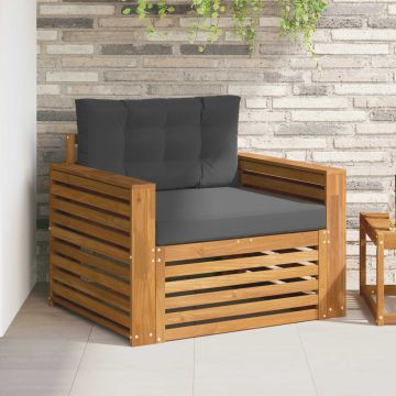 vidaXL Lauko sofos komplektas Tvirta akacijos mediena ir poliesteris